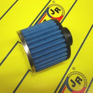 JR airfilter / univerzálny filter I vstupný priemer: 11 mm I rozmer: 75 mm I dĺžka: 65 mm I typ vstupu: CENTER I vrch filtra: Chróm I kat.číslo: EC-01101